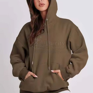 Sweats à capuche pour femmes en coton et polyester personnalisés, légers, de qualité supérieure, pour femmes - Product Image 5