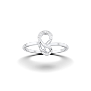 Bague fantaisie/moderne en or massif 10K,14K,18K, Moissanite de 0.04 carats en E-F/VVS-VS - Product Image 6