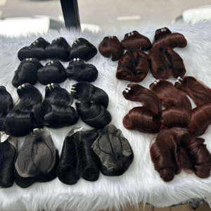 Tóc xoăn bó <span class=keywords><strong>Remy</strong></span> tóc con người trinh nữ lớn <span class=keywords><strong>Curl</strong></span> Máy đôi sợi ngang lớp biểu bì phù hợp siêu bouncy dệt - Product Image 1