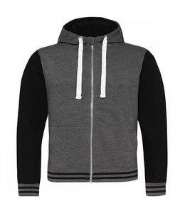 Prix bon marché tissé étiquette hommes 100% coton uni unisexe poids lourd fermeture éclair complète sweat à capuche logo personnalisé surdimensionné pull à capuche - Product Image 1