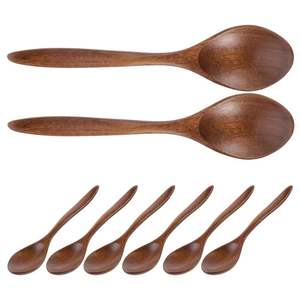 Spatule de cuisine en bois de teck à long manche lisse avec logo personnalisé artisanal pour la cuisine Vaisselle faite à la main Vaisselle indienne - Product Image 6