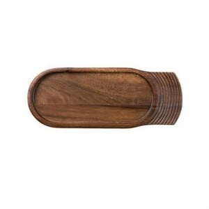 Bandejas de madera Estilo clásico Mango Bandeja de madera para servir Color natural Hecho a mano Bandeja más vendida para vajilla de mesa Utensilios de cocina - Product Image 5