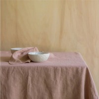 Nappe Rectangle en coton Couverture de table en lin de qualité supérieure pour la décoration de la maison et des événements Décoration de table à la main Nappe Rose poussiéreuse