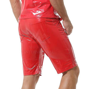 Pantalones Cortos de Cuero para Hombre con Logotipo Personalizado OEM, Cierre de Cremallera, Sólidos, Casuales, Transpirables, de Secado Rápido y Cómodos - Product Image 6