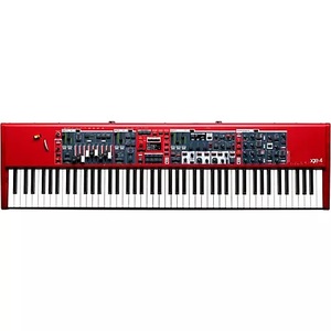 Professional 88 Key Digital Stage Piano Red Aluminum Weighted Hammer Action Keyboard with <b>Physical</b> Drawbars - Product Image 2