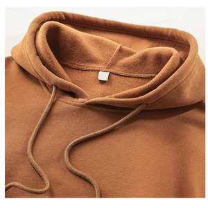 Vente en gros de pull-over vierge imprimé de logo personnalisé sweats à capuche coréens en coton épais anti-rides et anti-boulochage avec décoration d'insigne - Product Image 6