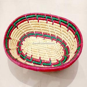 Vintage Handwoven Seagrass Wall <b>Basket</b> Decor Rattan Wicker Wall Hanging <b>Baskets</b> Home Decoration Wall Hanging Wicker <b>Baskets</b> - Product Image 4