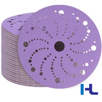 Disque abrasif à crochets et boucles OEM, sable violet, 5 pouces, 6 pouces, fabricant