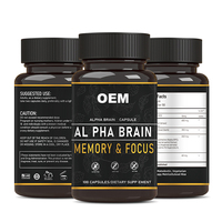 Capsules de complément alimentaire pour le cerveau personnalisables OEM/ODM, améliorent la mémoire et l'intelligence, favorisent la concentration et soutiennent le système immunitaire
