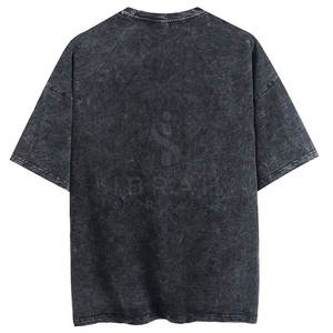 T-shirt décontracté streetwear pour homme, lavage à l'acide, coton doux, coupe décontractée, style tendance, tissu confortable pour un usage quotidien - Product Image 2