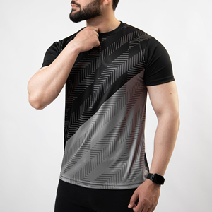 Camisetas transpirables de secado rápido para hombre, camisetas sublimadas personalizadas, camisetas ajustadas con cuello redondo para hombre - Product Image 4
