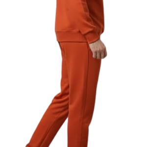 Ensemble de survêtement en molleton orange pour homme, sweat-shirt doux et chaud et pantalon de jogging ajusté, tenue décontractée d'hiver, vêtements de sport, streetwear - Product Image 6
