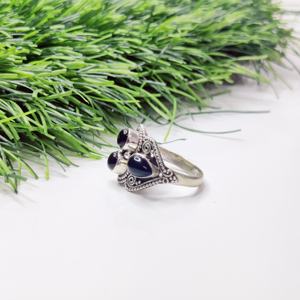 Bague en pierres précieuses de conception en filigrane Onyx noir bague la plus vendue 2024 - Product Image 2