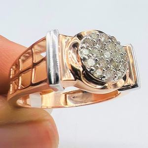 Anillo de Diamantes de Corte Brillante Natural de Oro de 14K y 18K para Hombre, Elegante, Certificado por Terceros, Marca VDS, Joyería Estilosa para Uso Diario - Product Image 1