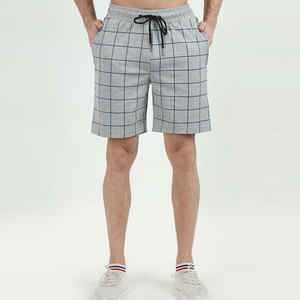 Pantalones cortos de chándal de verano para hombre, logotipo personalizado, cintura elástica, lona transpirable, Color sólido en blanco, cintura media, estilo informal, OEM personalizable - Product Image 1