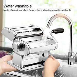 Tooluck 150 Roller <b>Pasta</b> <b>Machine</b> 2-in-1 Cutter with 7 Adjustable Thickness Settings for Optimal Spaghetti Preparation - Product Image 3