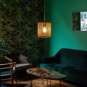 Couverture d'abat-jour en rotin en osier tissé à la main pour pendentif ou lustre luminaire décor à la maison - Product Image 3