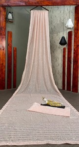 ชุดผ้าส่าหรีแบบปักลวดลายเสื้อทำงานผ้าโปร่งบางพร้อมเสื้อทำงาน - Product Image 2