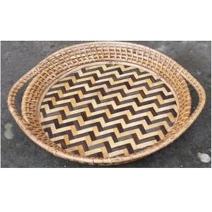 Juegos de cestas de mimbre redondas multiusos hechas a mano naturales para el hogar, Hotel, restaurante, cafetería, tiendas, para picnics - Product Image 5