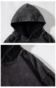 hoodies <b>men</b> Custom Unisex Zipper <b>Hoodie</b> Wash French Terry Sweatshirts Blank Full <b>Zip</b> up Vintage Acid Wash Distressed Hoodies - Product Image 4