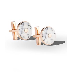 Raise the Bar Enamel Cufflinks Set for Men Copper & Brass Wedding <b>Gift</b> - Product Image 1