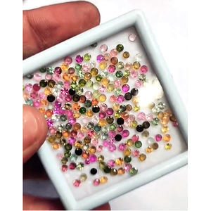 พลอยทัวร์มาลีนธรรมชาติหลากสีขนาด3มม. จำนวน439ชิ้น51.5ก้อนก้อนก้อนหินพลอยหลวมคุณภาพสูงสำหรับทำเครื่องประดับ - Product Image 4