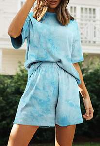 Service OEM Vente en gros Ensemble 2 pièces de haute qualité pour femmes Vêtements d'été personnalisés pour femmes Ensemble 2 pièces manches courtes - Product Image 3