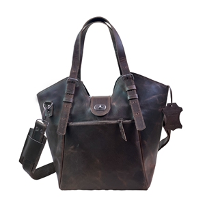 Sac fourre-tout en cuir véritable Sac à bandoulière vintage artisanal avec poignée supérieure et sangle détachable pour femmes - Product Image 1