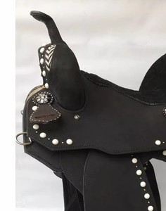 Selle de cheval en cuir fabriquée à la main de qualité supérieure | Style occidental et anglais, ultra confortable, durable, parfaite pour le trail et l'entraînement - Product Image 3