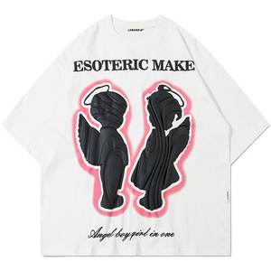 T-shirts pour hommes Impression de mode T-shirt à col rond en coton épais T-shirt à conception personnalisée pour T-shirts pour hommes - Product Image 2