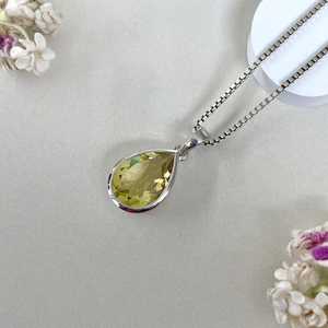 Diseño impresionante 925 Plata de Ley Natural limón cuarzo piedra preciosa forma de pera colgante hecho a mano joyería fina colgantes y dijes - Product Image 6