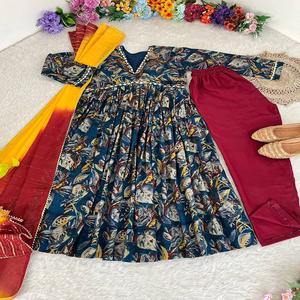 ชุดผ้า Anarkali Kurti งานปักผ้าไหมวิสคอสจากนักออกแบบล่าสุด - Product Image 5