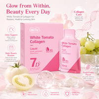 OKTW Witte Tomaten Collageen Vloeibare Drank Druivensmaak Beauty Orale Vloeistof 7-Dagen Glow Skincare Draagbare Collageen Detox Natuurlijk
