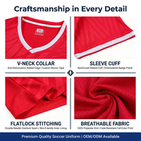 Maillot de football personnalisé en polyester sublimé avec logo, nom et numéro, maillot de foot OEM en gros