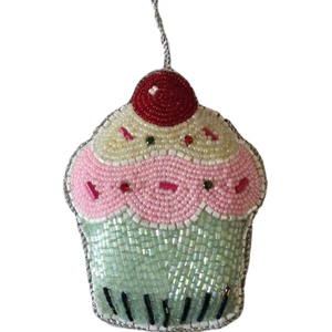 Belle fantaisie faite à la main crème glacée perlée broderie porte-clés et porte-clés de l'Inde avec un design tendance pour une utilisation à la mode - Product Image 1