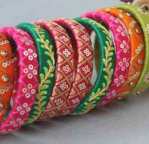 Gota Lace kundan ทำด้วยมือทำจากผ้าไหมอินเดียกำไลข้อมือกับงานหินกำไลพิเศษพร้อมไข่มุก - Product Image 5