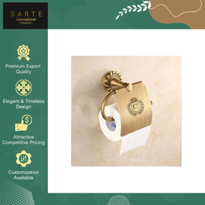 Nuevo en Existencia, Portarrollos de Papel Higiénico Rectangular Dorado de Primera Calidad, Montado en la Pared, Ecológico, de Diseño Moderno, Duradero y Elegante - Product Image 6