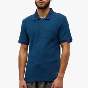 Polo gaufré de haute qualité pour homme-élégant, respirant et idéal pour les tenues à la mode et décontractées - Product Image 5
