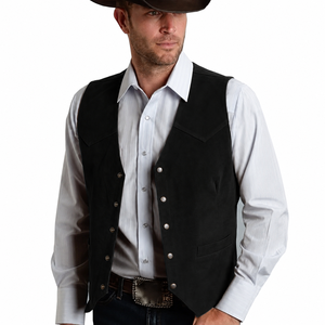 Gilet formel slim pour homme, respirant, avec rivets, de haute qualité, personnalisable avec logo, OEM, pour l'automne - Product Image 2