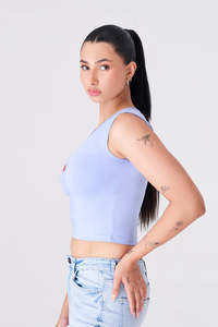 Camiseta personalizada con hombros caídos para mujer, ropa de calle, vestido de algodón, camisetas lisas para mujer, Top corto con cuello redondo, ajuste ajustado en diferentes colores - Product Image 5