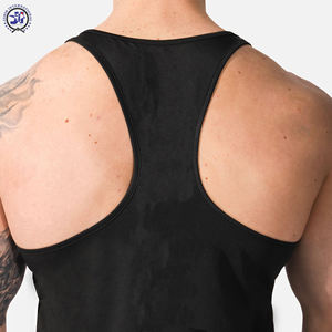 Chaleco deportivo sin mangas de verano de Color sólido, camiseta de entrenamiento de algodón para hombre para boxeo, camiseta sin mangas de punto transpirable, estilo informal - Product Image 5