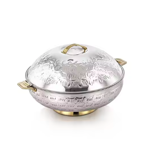 Casserole en métal en acier inoxydable tendance Casserole élégante artisanale décorative pour hôtel et restaurant Utilisation de chauffe-plats en métal Hot Pots - Product Image 2