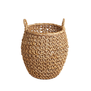 Panier en jacinthe d'eau tissé à la main avec poignées, organisateur de rangement de linge, vente en gros du Vietnam, nouveau produit - Product Image 1