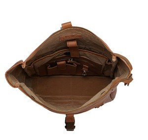 Premium Quality Vintage Style Luxury Barrel Genuine Leather Zipper Bag Fashionable <b>Rucksack</b> for Men Women's Travel - Product Image 3