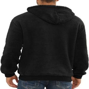Casual Fleece <b>Hoodie</b> with <b>Sherpa</b> Lining Pullover Hooded Top for <b>Men</b> and Women - Product Image 6