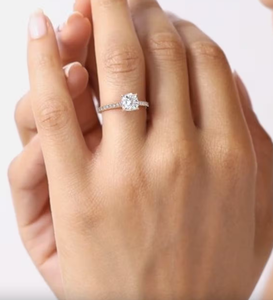 10k Yellow Rose White Gold Plated Wedding & Engagement Ring <b>Cushion</b> Cut Lab Grown Diamond IGI Certified for Party - Product Image 6