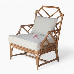 Best Selling Rattan Dining Chairs Indoor Rattan Accent Chairs <b>Comfy</b> <b>Armchairs</b> for Bedroom Living Room - Product Image 1