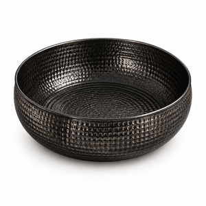 Bañera Redonda de Cobre Negro Martillado para Pedicura, Tazón de Metal Antiguo para Remojar los Pies, Cuencos de Pedicura de Metal de Lujo, Nuevo Diseño - Product Image 1
