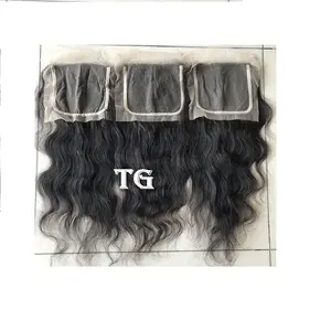 Extensiones de cabello humano peruano Remy Virgin 6x6 HD transparente encaje parte libre cierre ondulado Natural en stock para mujer - Product Image 1