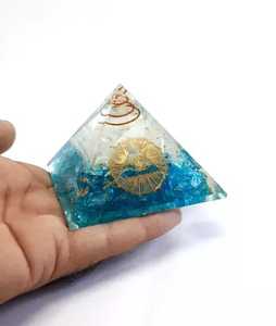 Chips de cristal de pirámide de energía de orgón pulido hecho a mano amor para Feng Shui protección EMF curación espiritual decoración de meditación en el hogar - Product Image 3